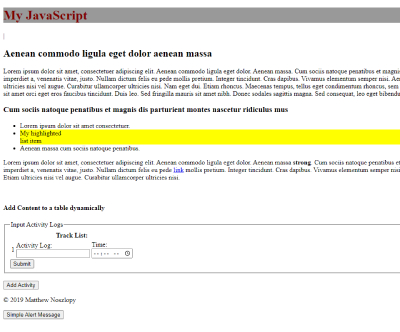 Link to javascript page